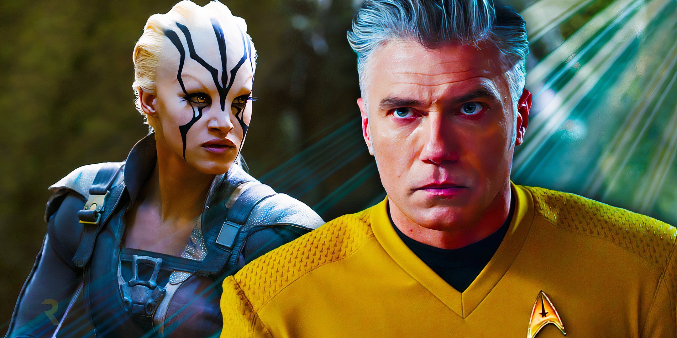 Jaylah in Star Trek: Strange New Worlds with Captain Pike