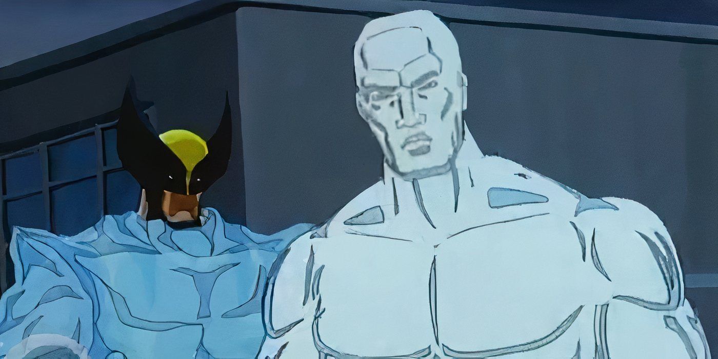 Un hombre de hielo congela a Wolverine en la serie animada 