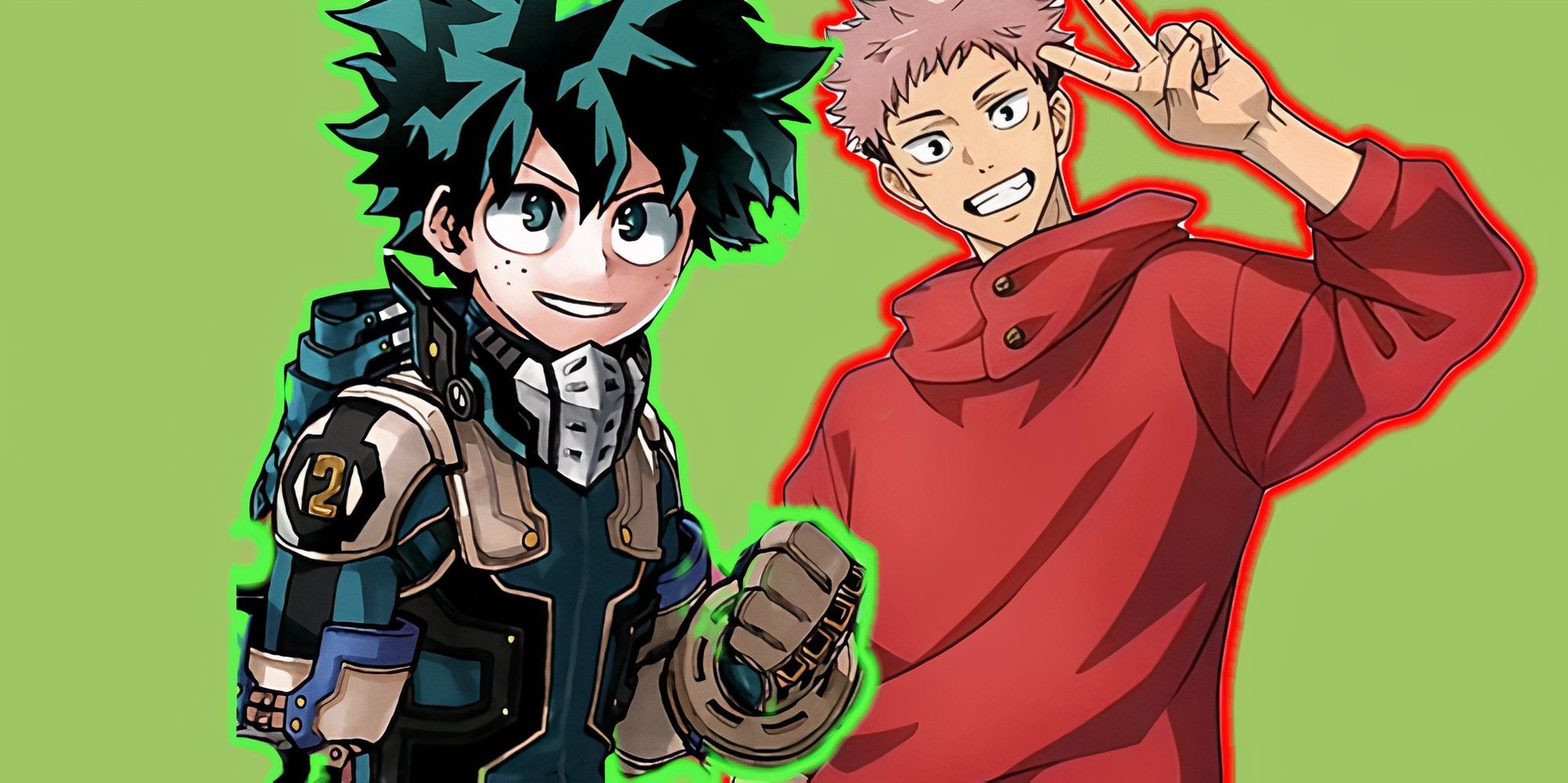 Image of Deku and Itadori smiling