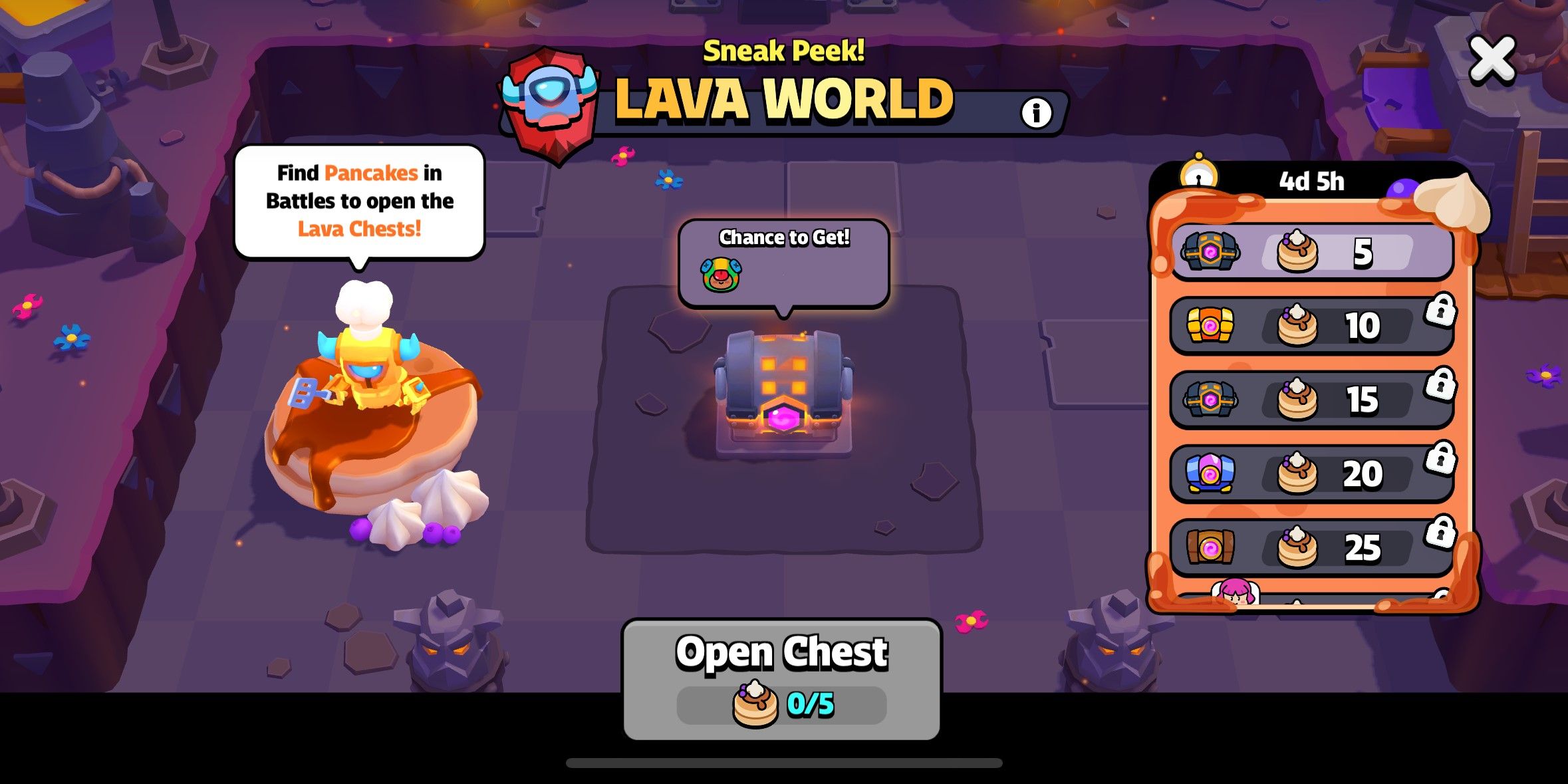 The Lava World Sneak Peak event in Squad Busters