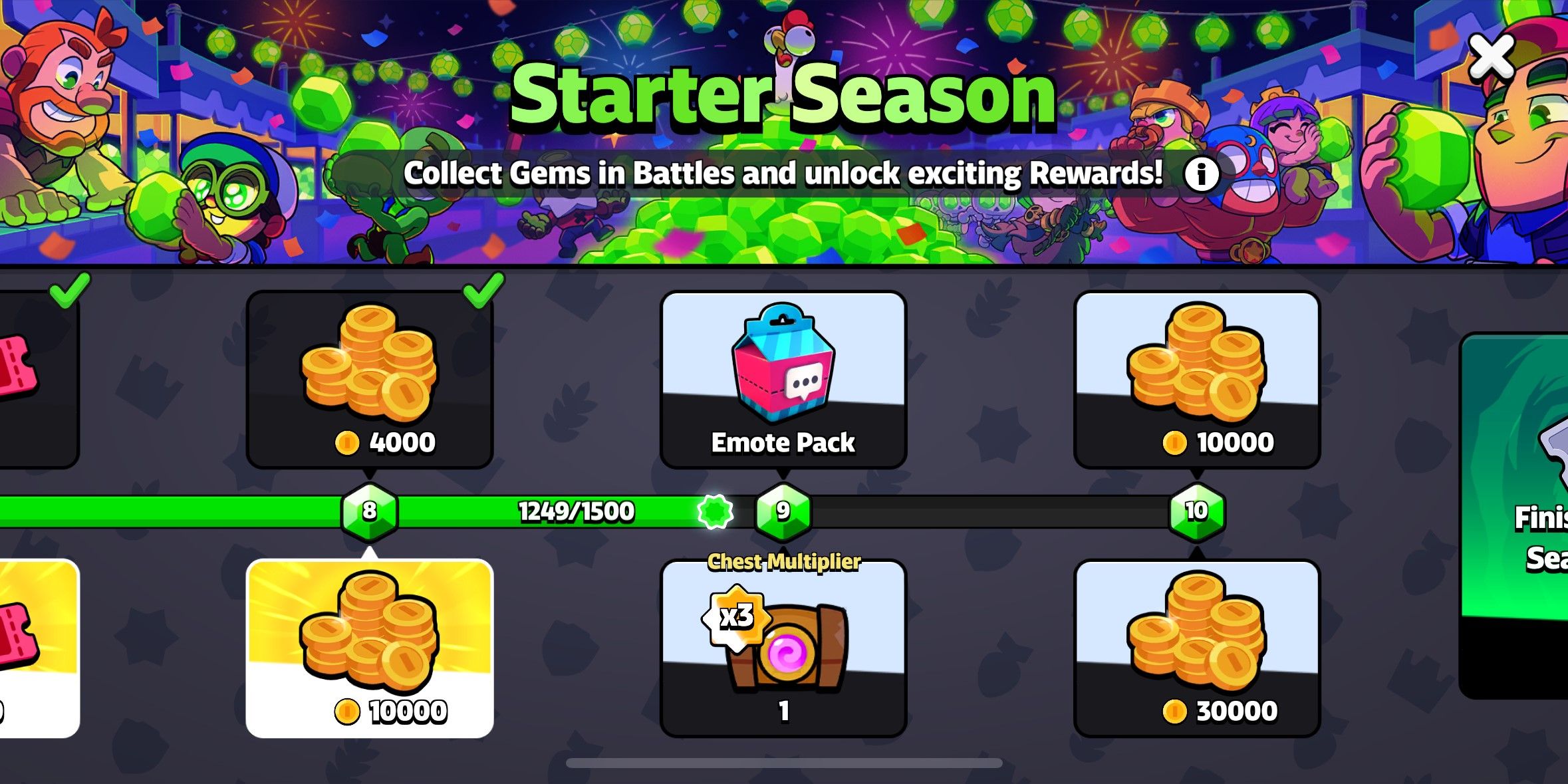 The Starter Gem Pass in Squad Busters