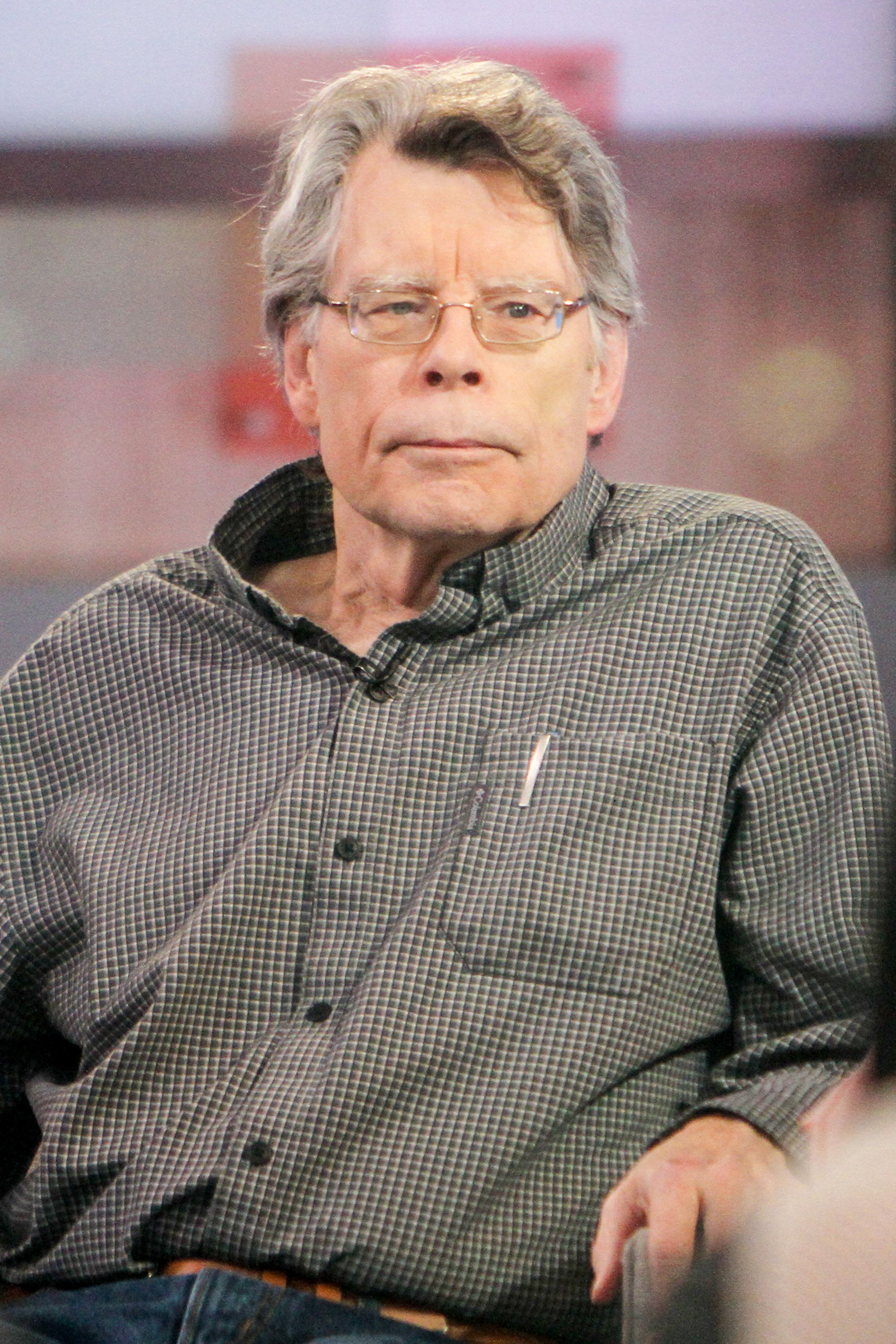 Foto na cabeça de Stephen King