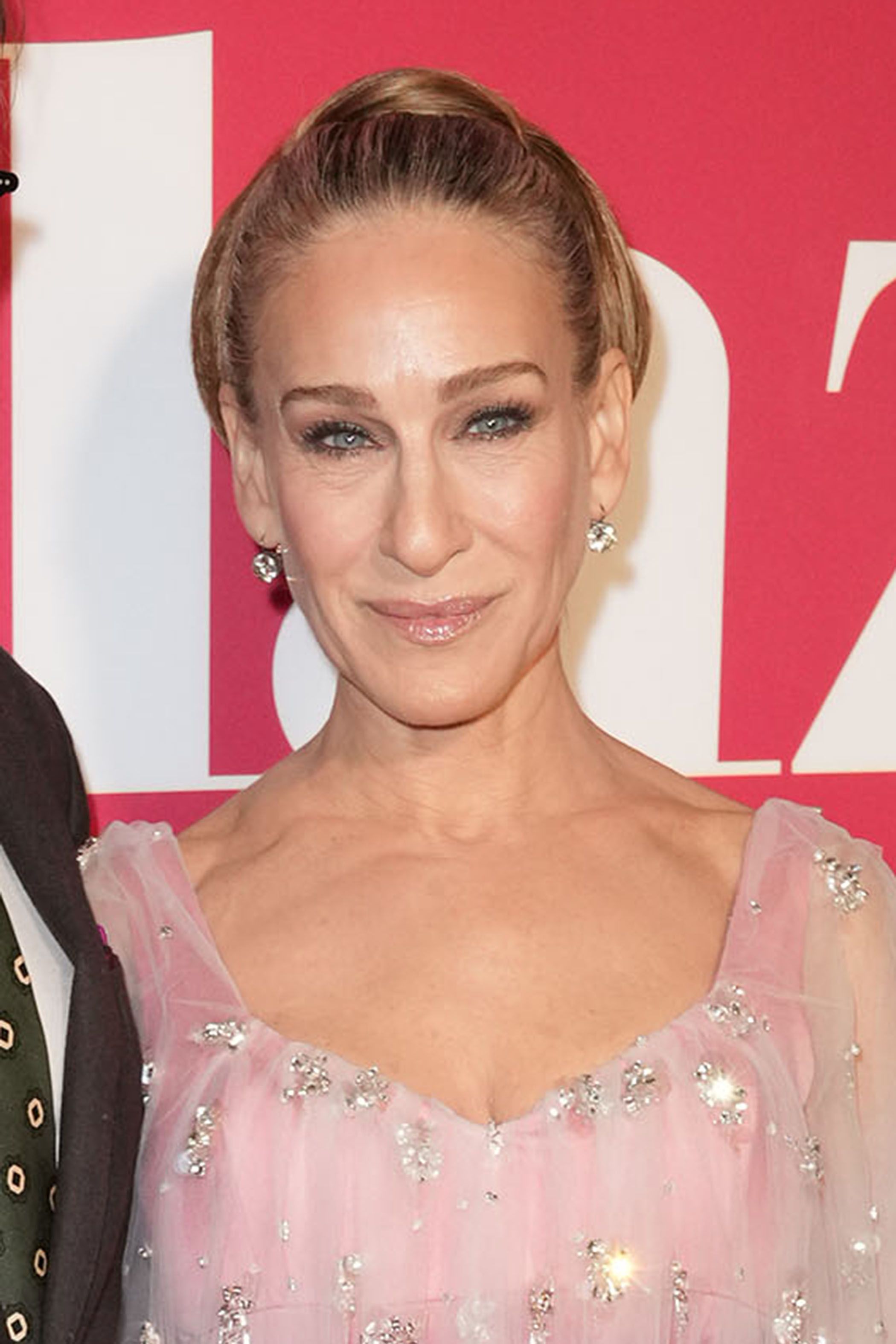 Headshot of Sarah Jessica Parker In The Opening night of 'Plaza Suite' in New York City.