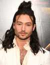 Ezra Miller's headshot in the premiere of Los Angeles 'The Flash' on Ovation Hollywood Courtyard.