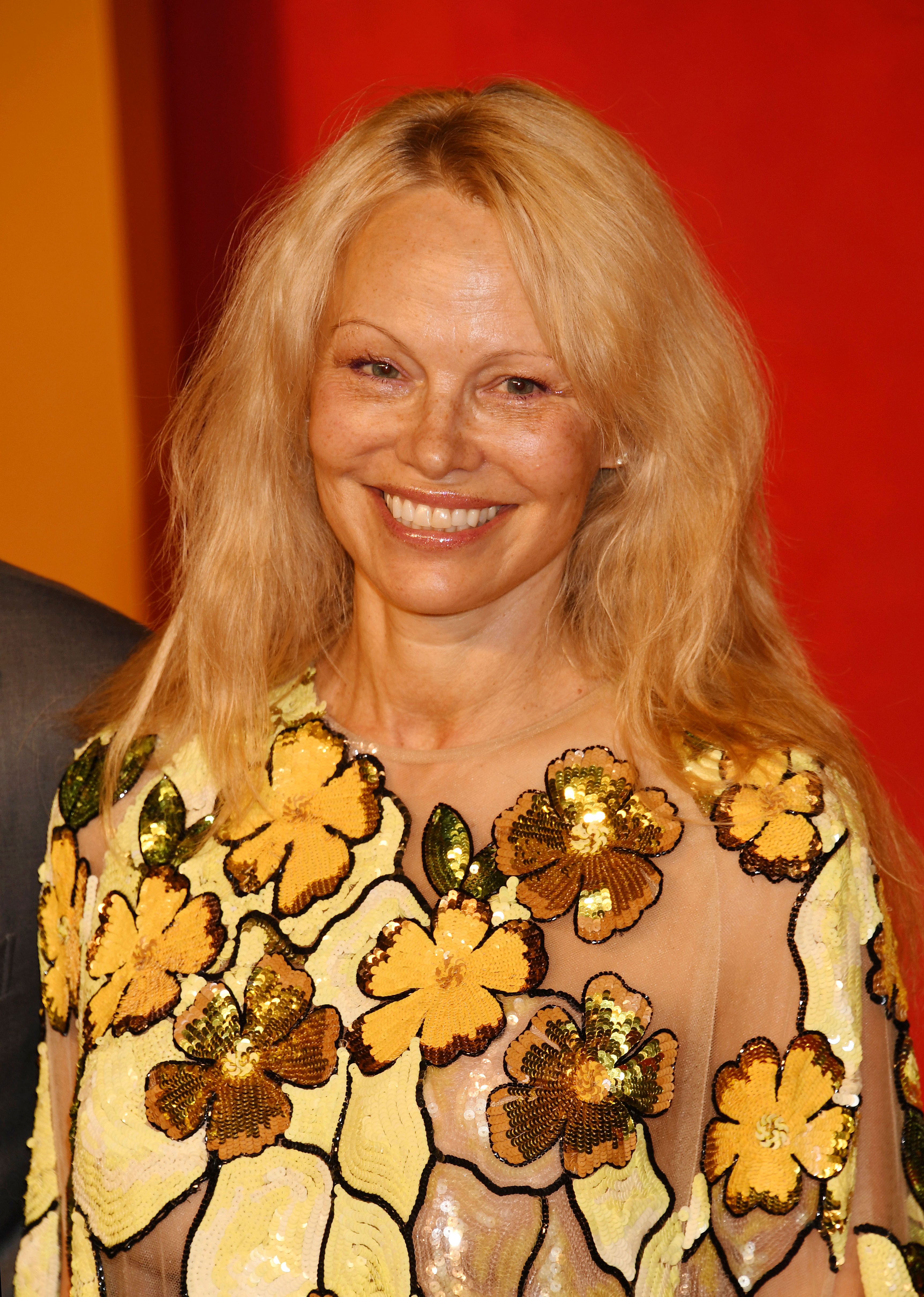 Headshot Of Pamela Anderson In The 2024 Vanity Fair Oscar Party