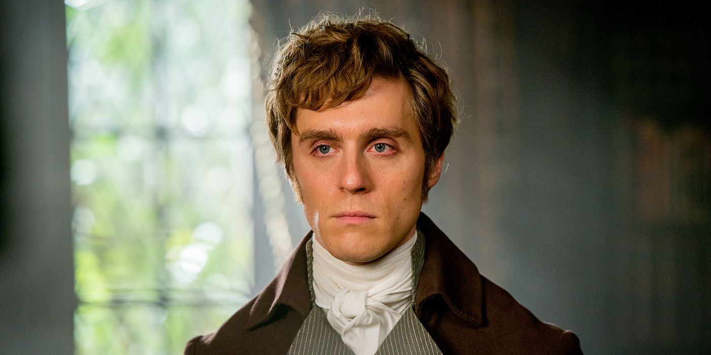 Jack Farthing as George Warleggan looking angry in Poldark