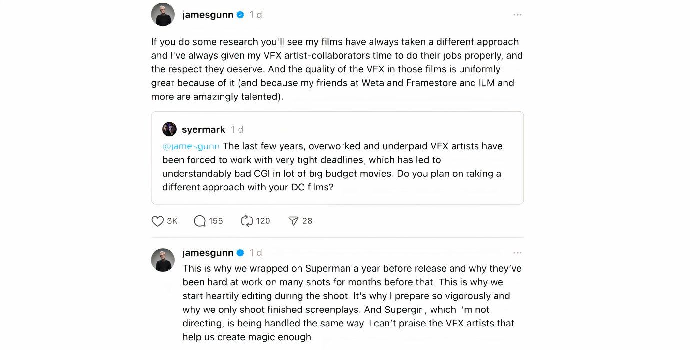 James Gunn's Superman 2025 Update Is A Positive Step For The Movie, The DCU And The Movie Industry