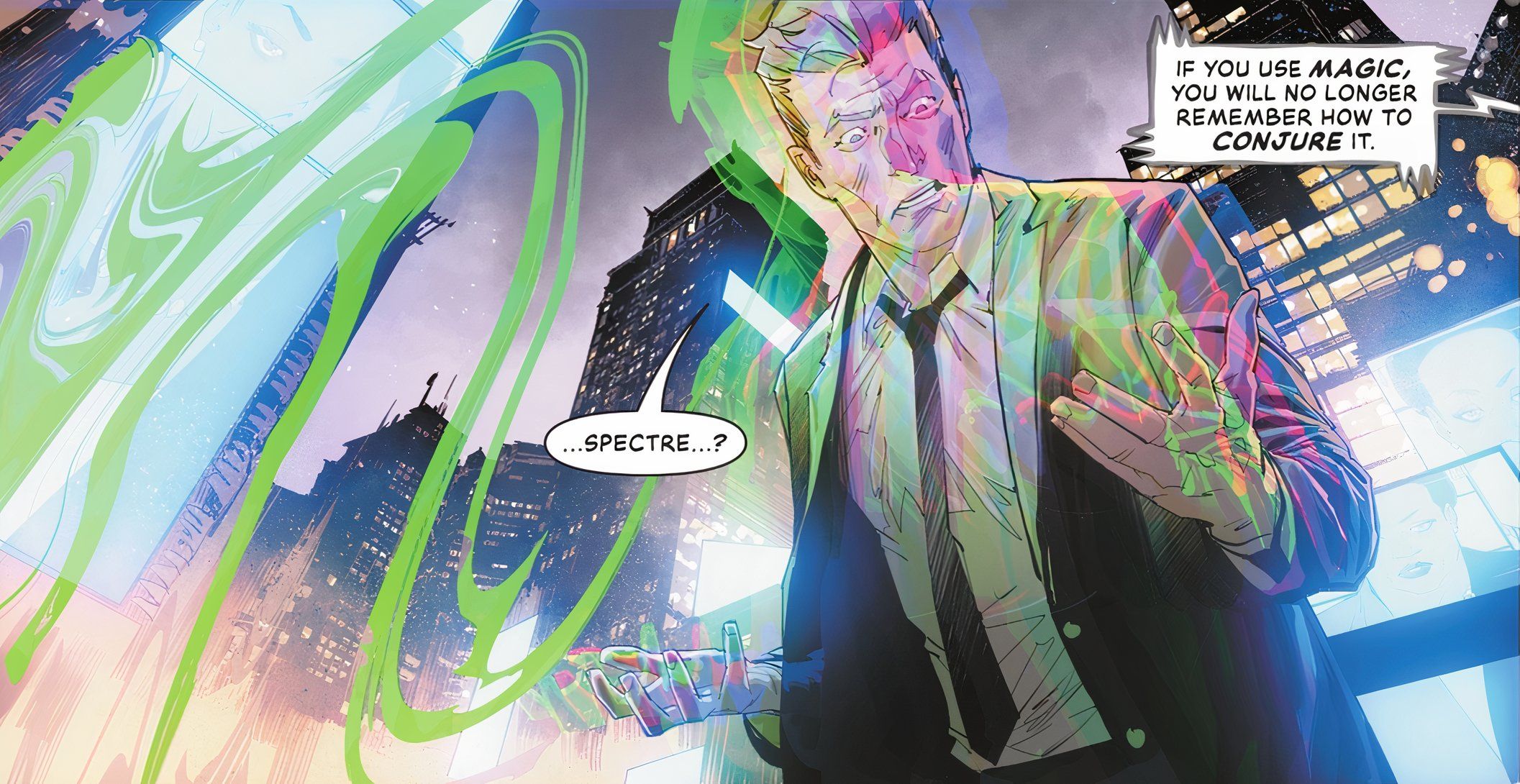 Jim Corrigan forgets how to summon Specter DC