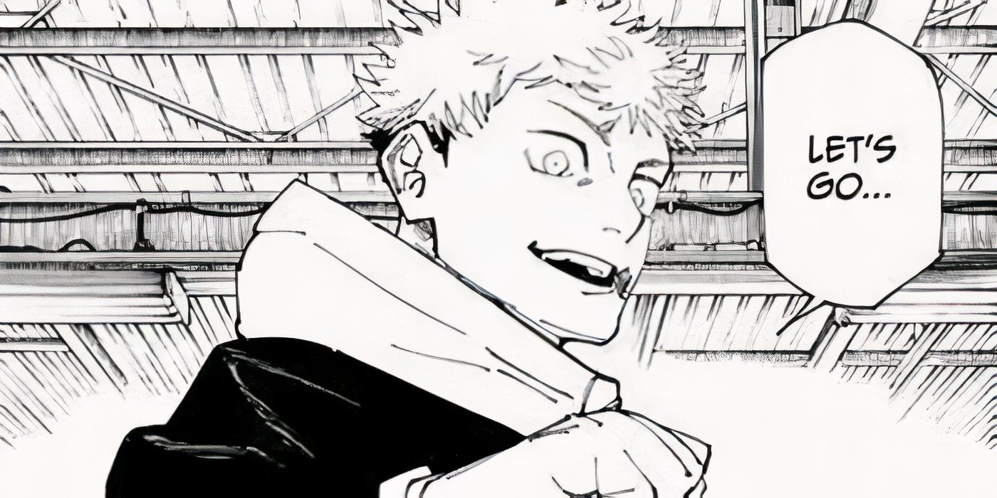 Yuji using his domain expansion and saying &ldquo;let&rsquo;s go&rdquo;