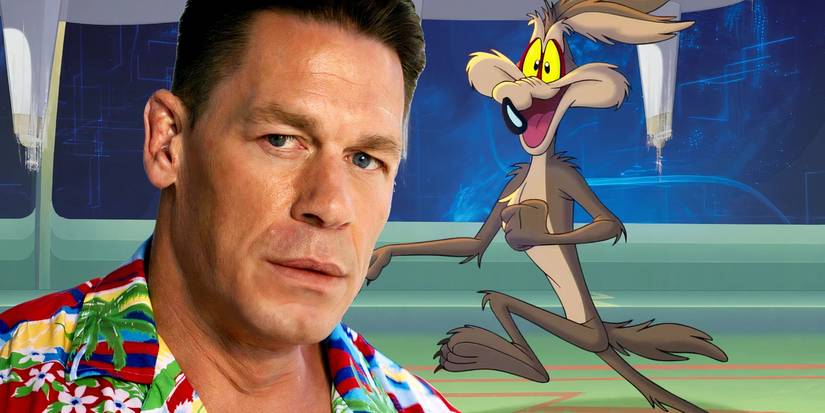 John Cena from Argylle with Wile E Coyote from Space Jam