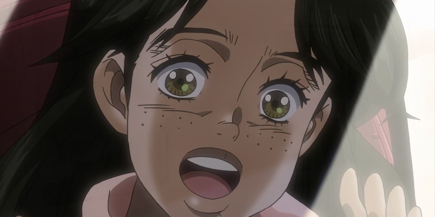 Anne says goodbye to Jotaro and his friends.