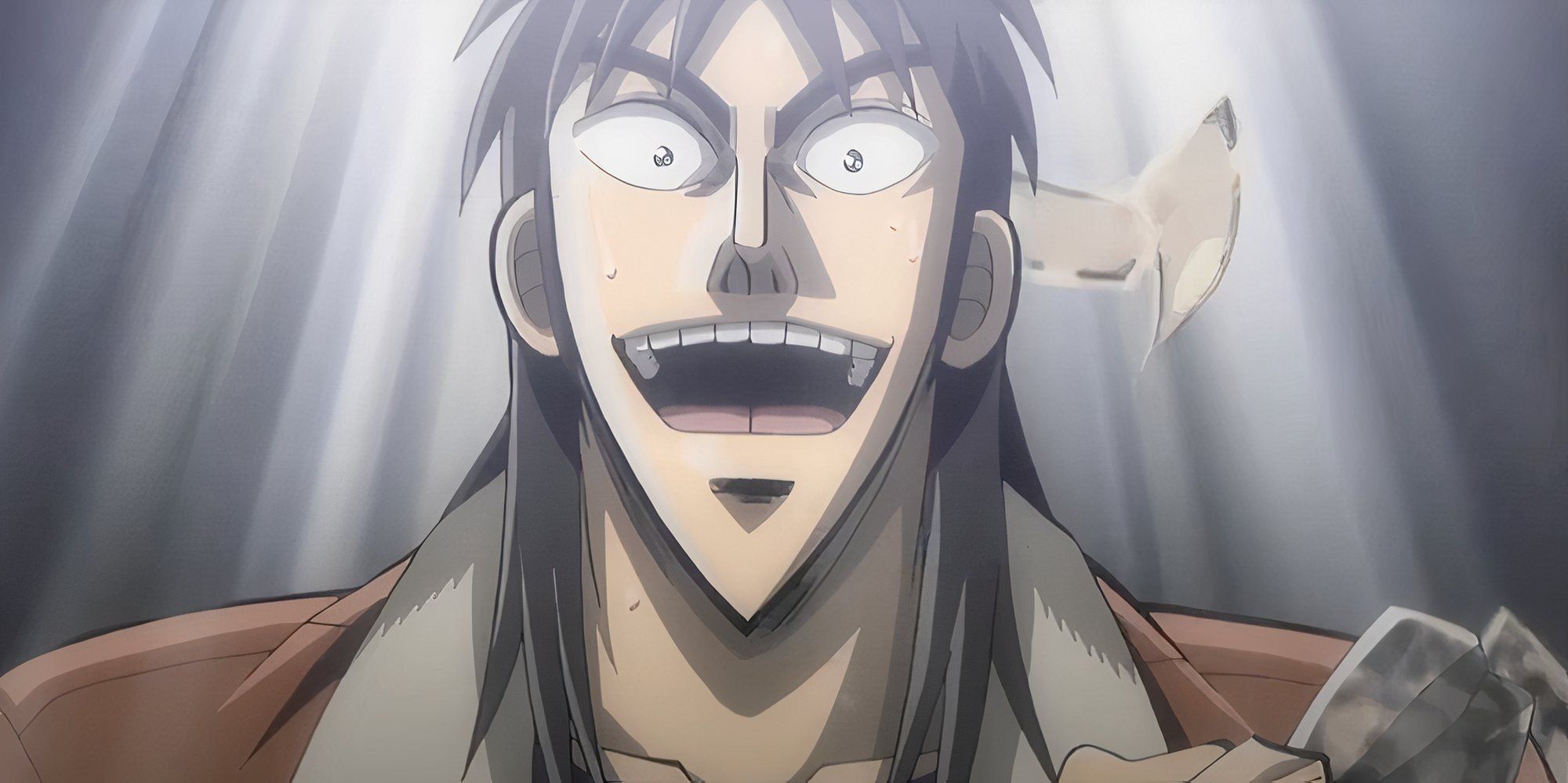 Vitória de Kaiji, segurando dinheiro na abertura do Ultimate Survivor