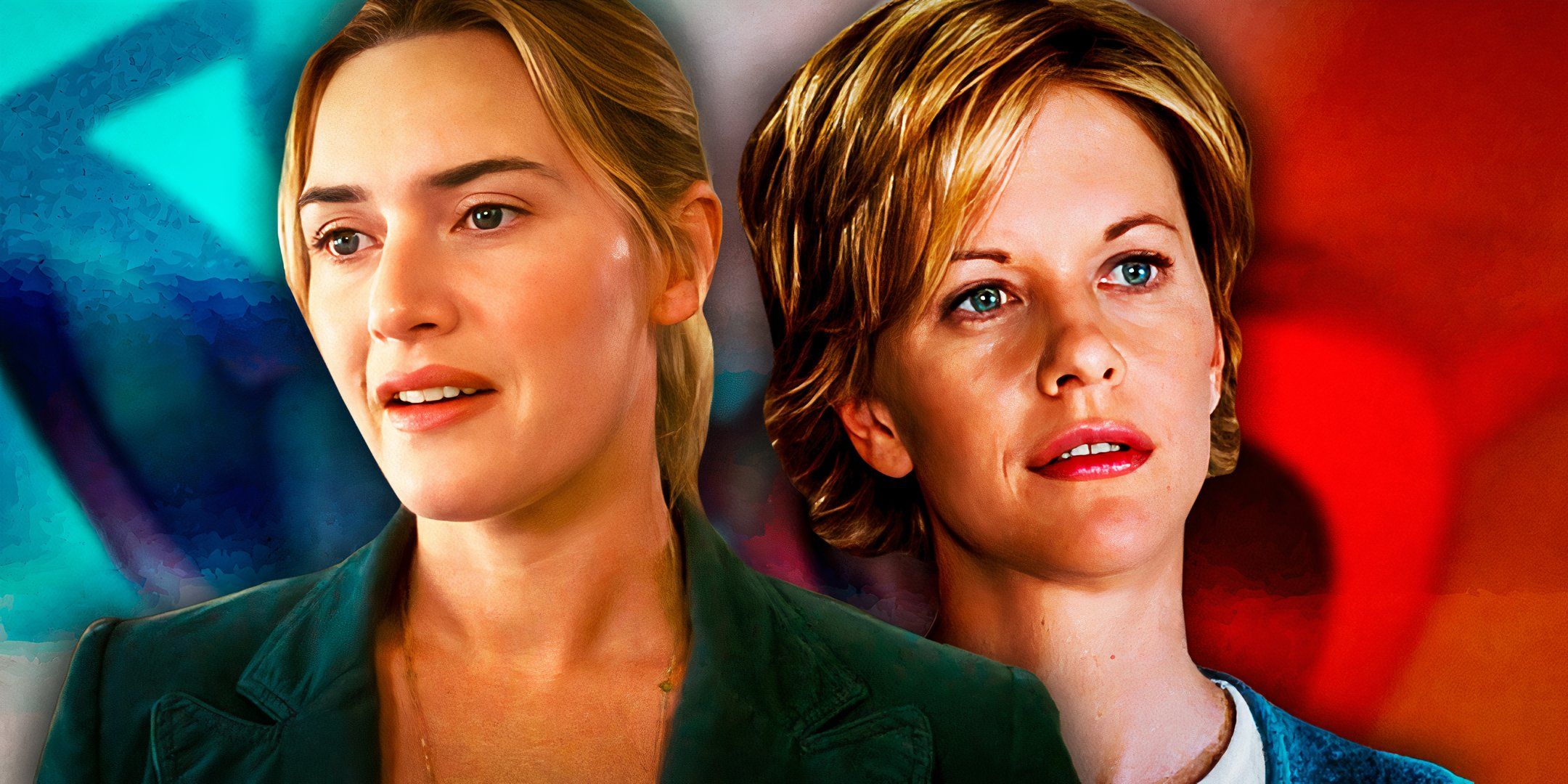 Kate Winslet as Iris in The Holiday, and Meg Ryan as Kathleen in You've Got Mail