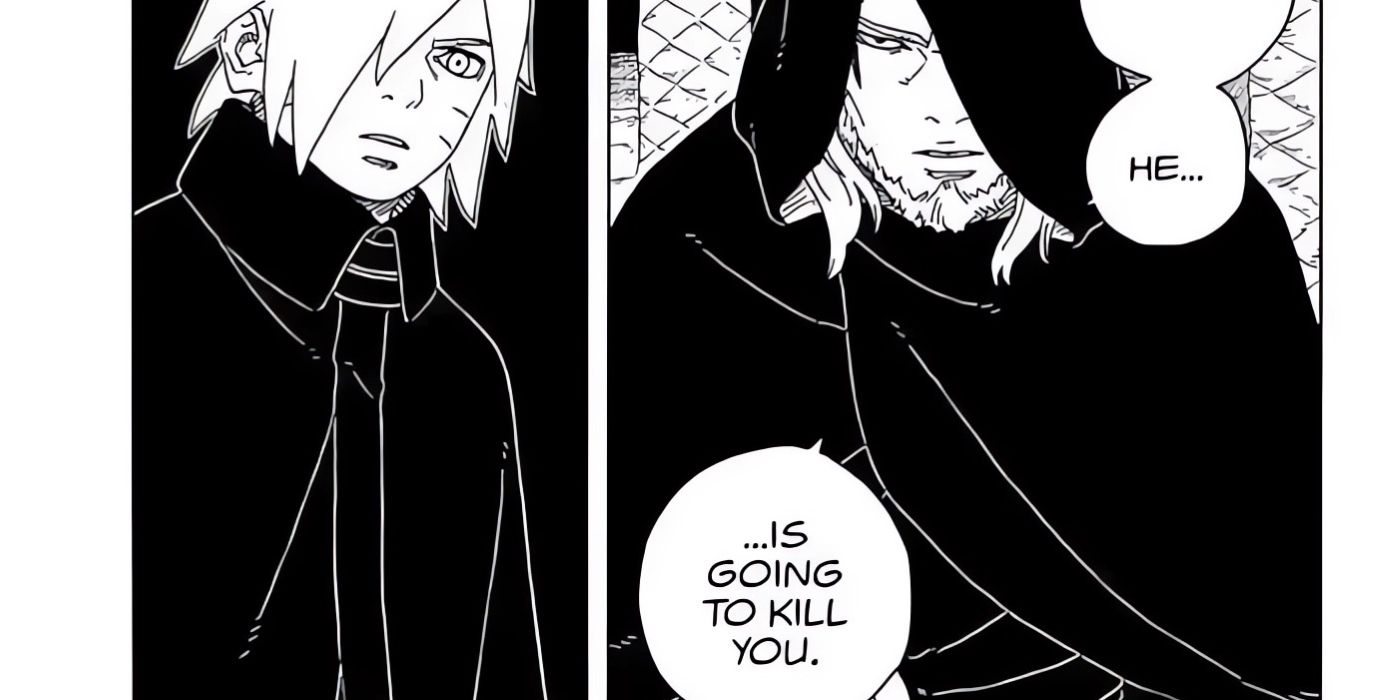 Koji warns Boruto that Jura killed him in every possible timeline.