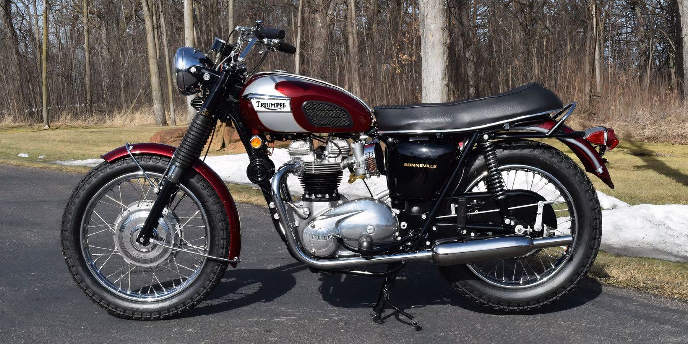 An image of a 1970s Triumph Bonneville of the kind that Lincoln rides in Sons Of Anarchy