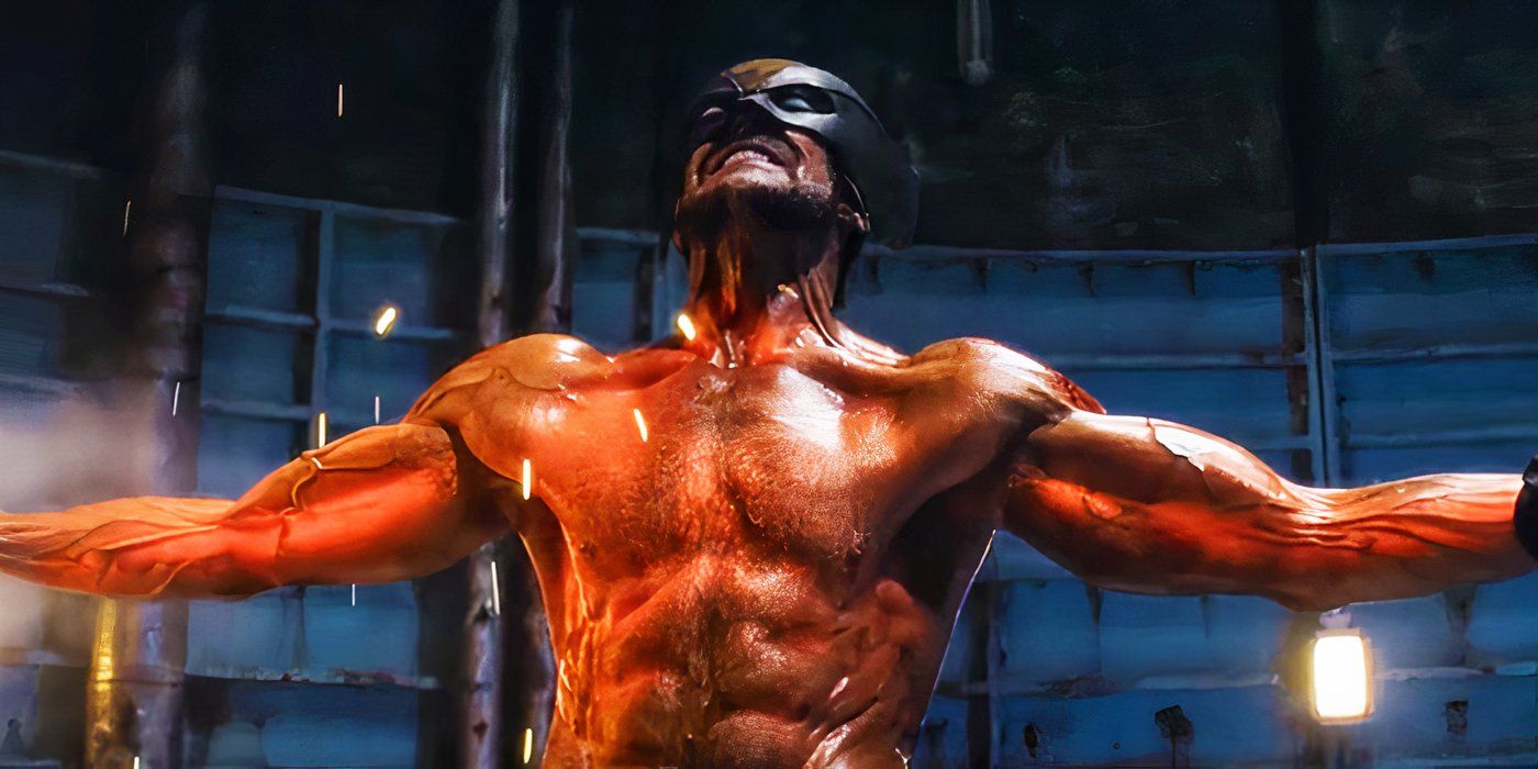 Logan shirtless in Deadpool & Wolverine