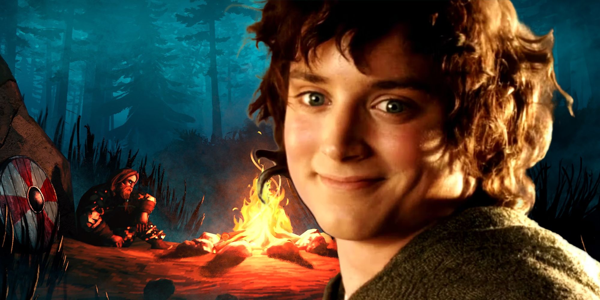 LOTR x Valheim - Frodo with Viking camp