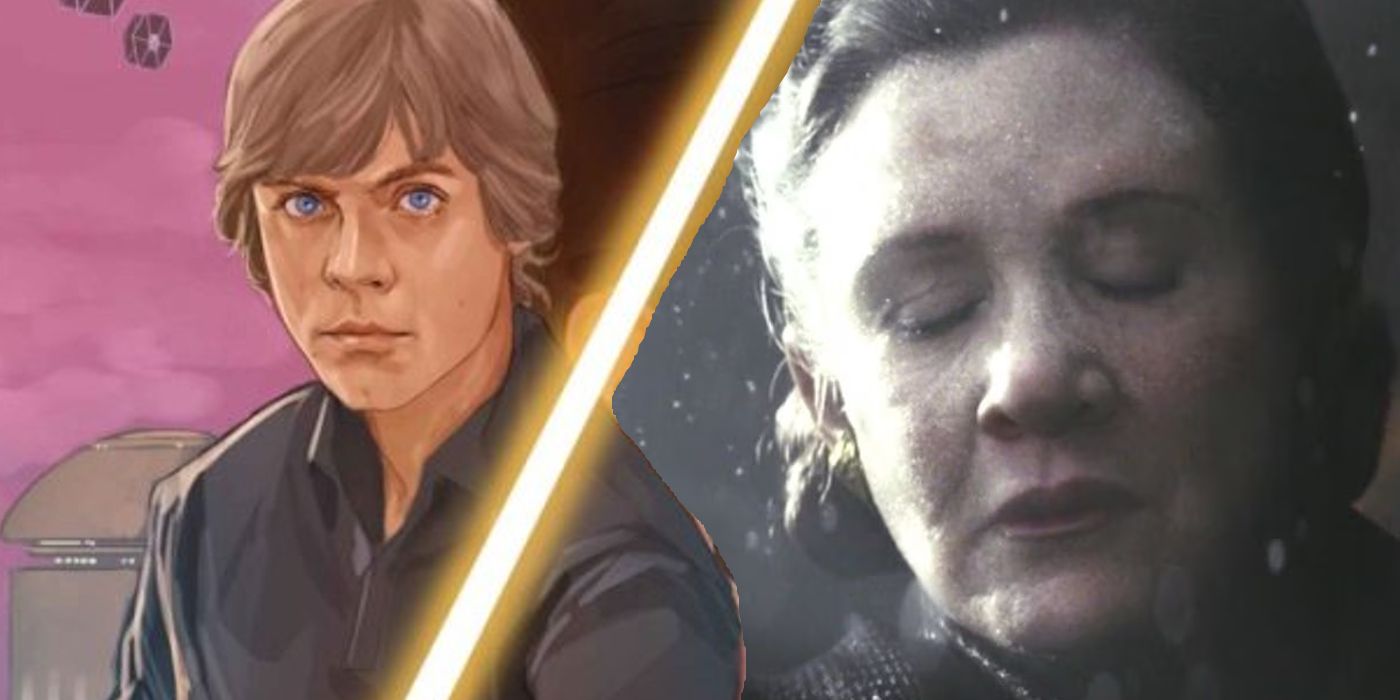 Luke Skywalker in Marvel&rsquo;s Star Wars comics (left) and Leia from The Last Jedi (right.)
