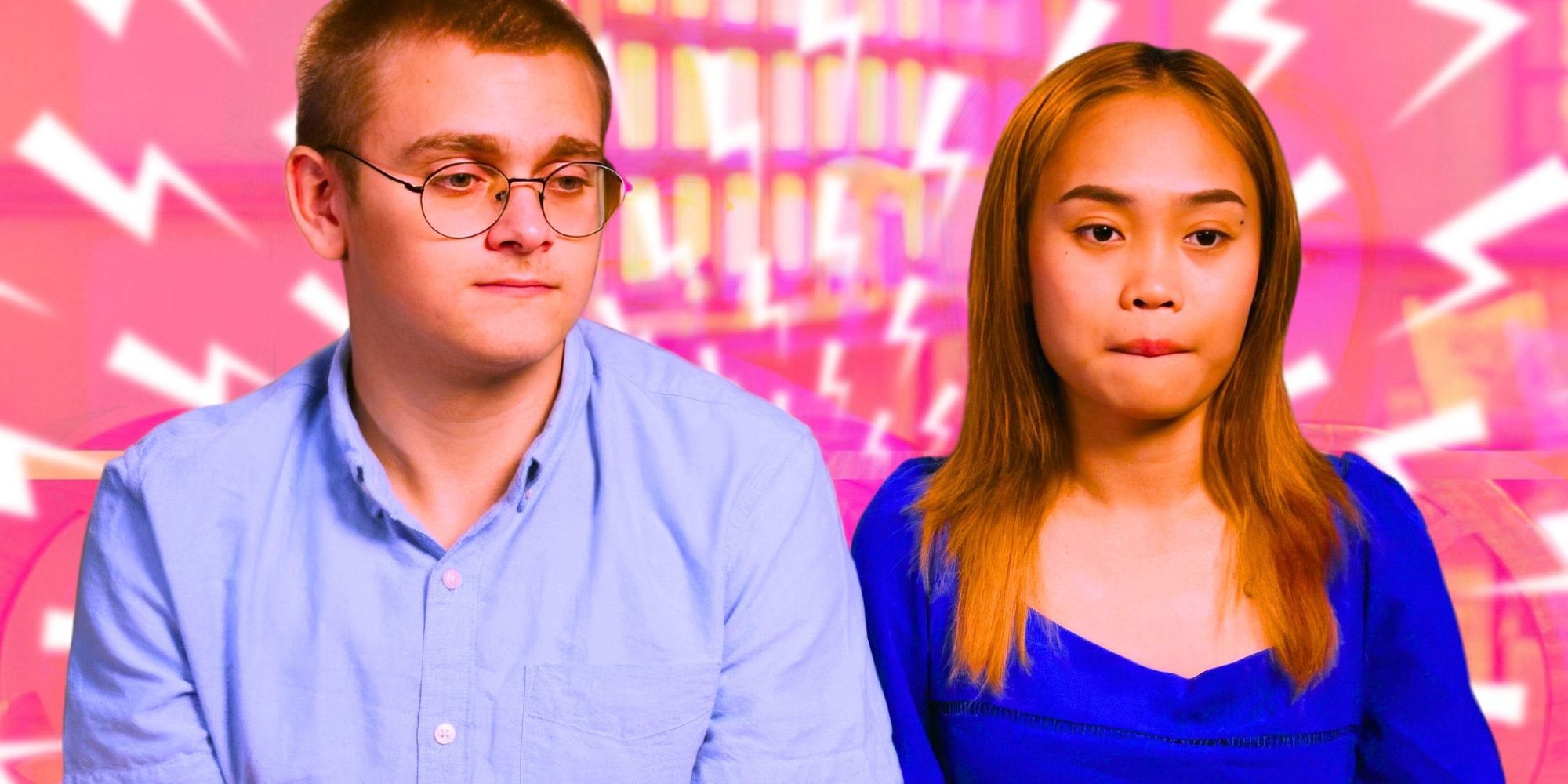 90 Day Fiance's Mary & Brandan DeNuccio look somber, with Mary covering her bottom lip.