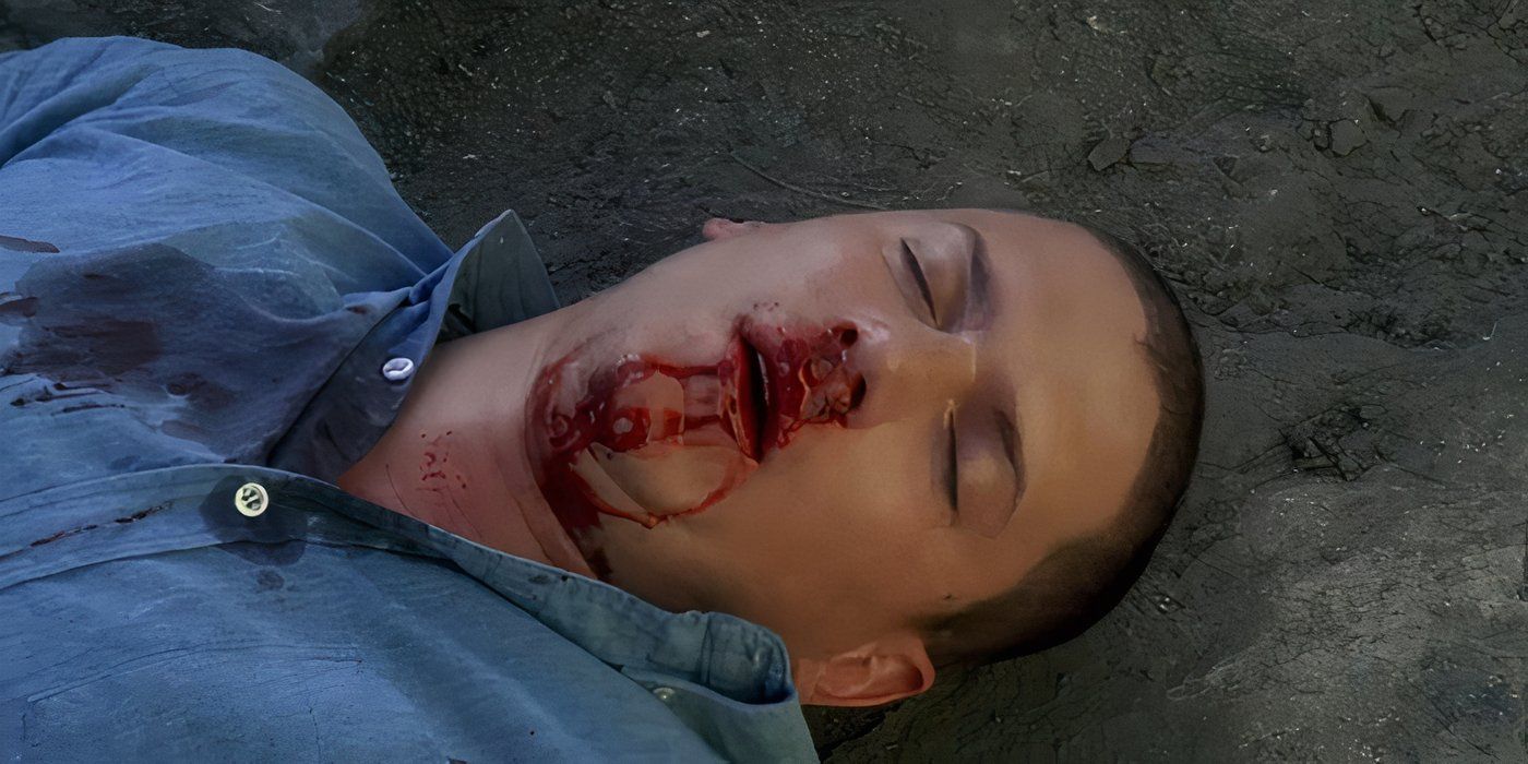 Michael Scofield on the ground bleeding in Prison Break