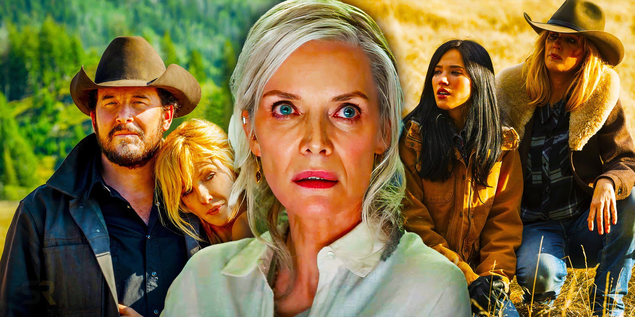 Rip, Beth, and Monica in Yellowstone, and Michelle Pfeiffer in Ant Man.