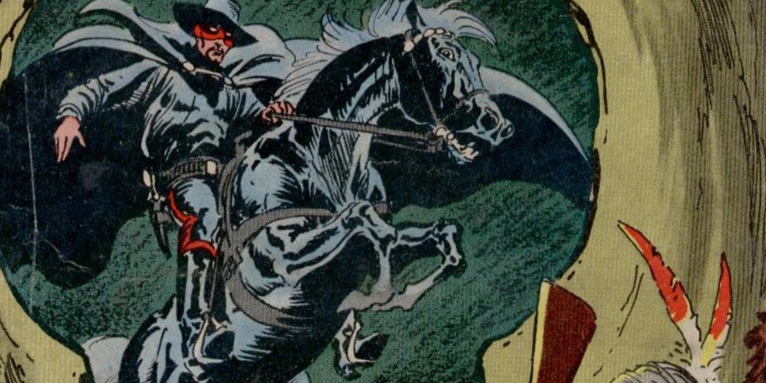 outlaw on horseback in Weird Western Tales