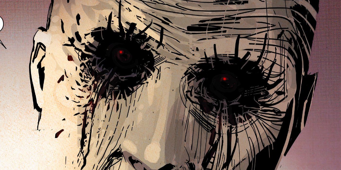 Muse showing his deep red eyes in Marvel Comics