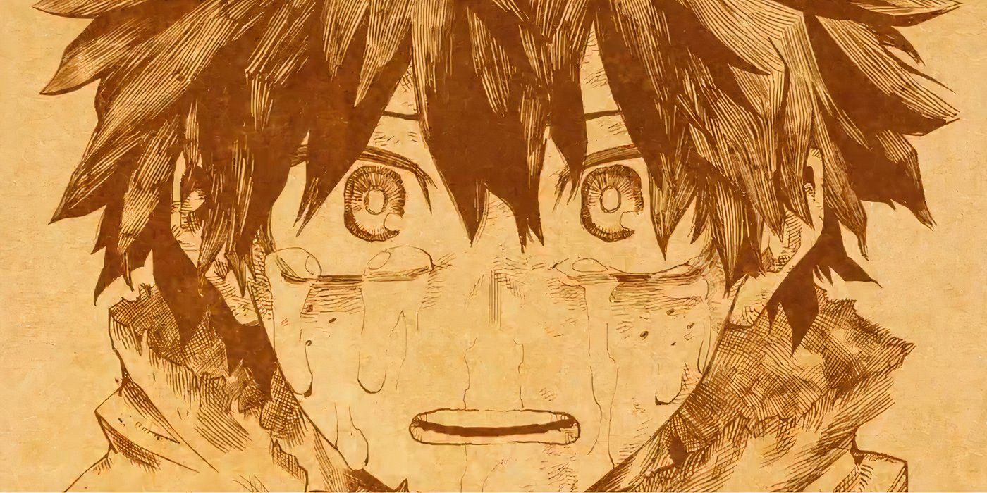 Drawing of Izuka Midoriya Crying