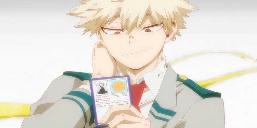 Bakugo conversing with All Might's spirit as he's about to die