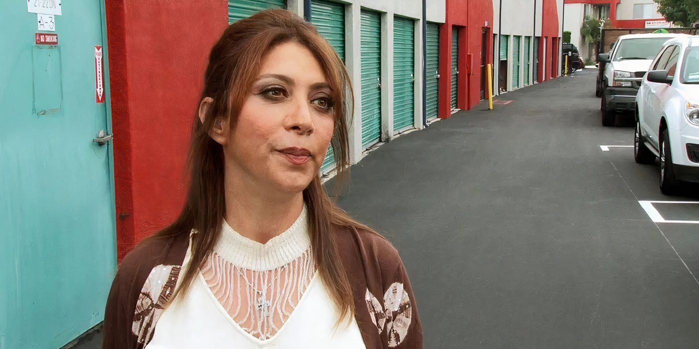 Nabilla Haniss standing in a parking lot in Storage Wars.