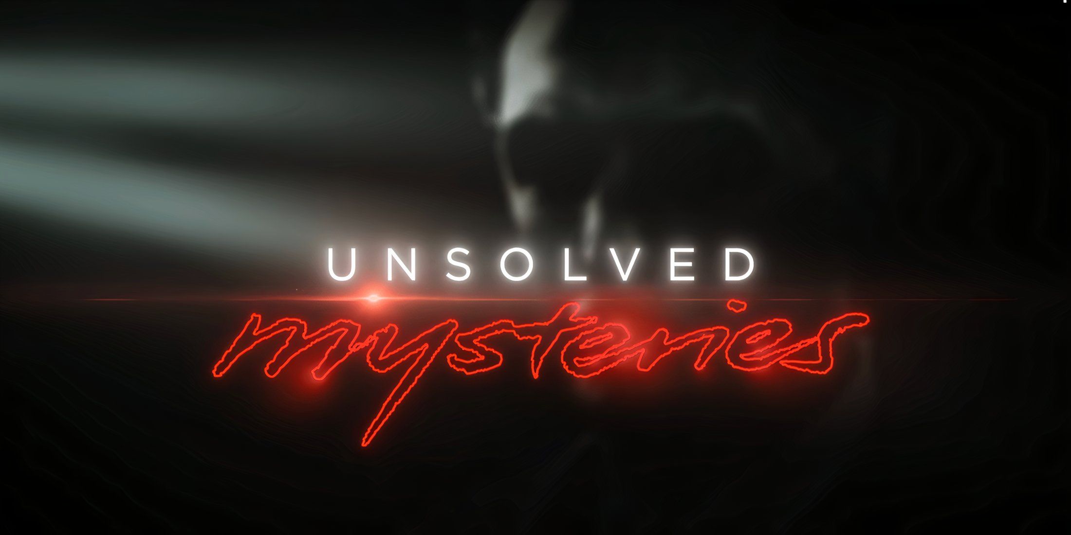 Tela de título de introdução de Unsolved Mysteries da Netflix