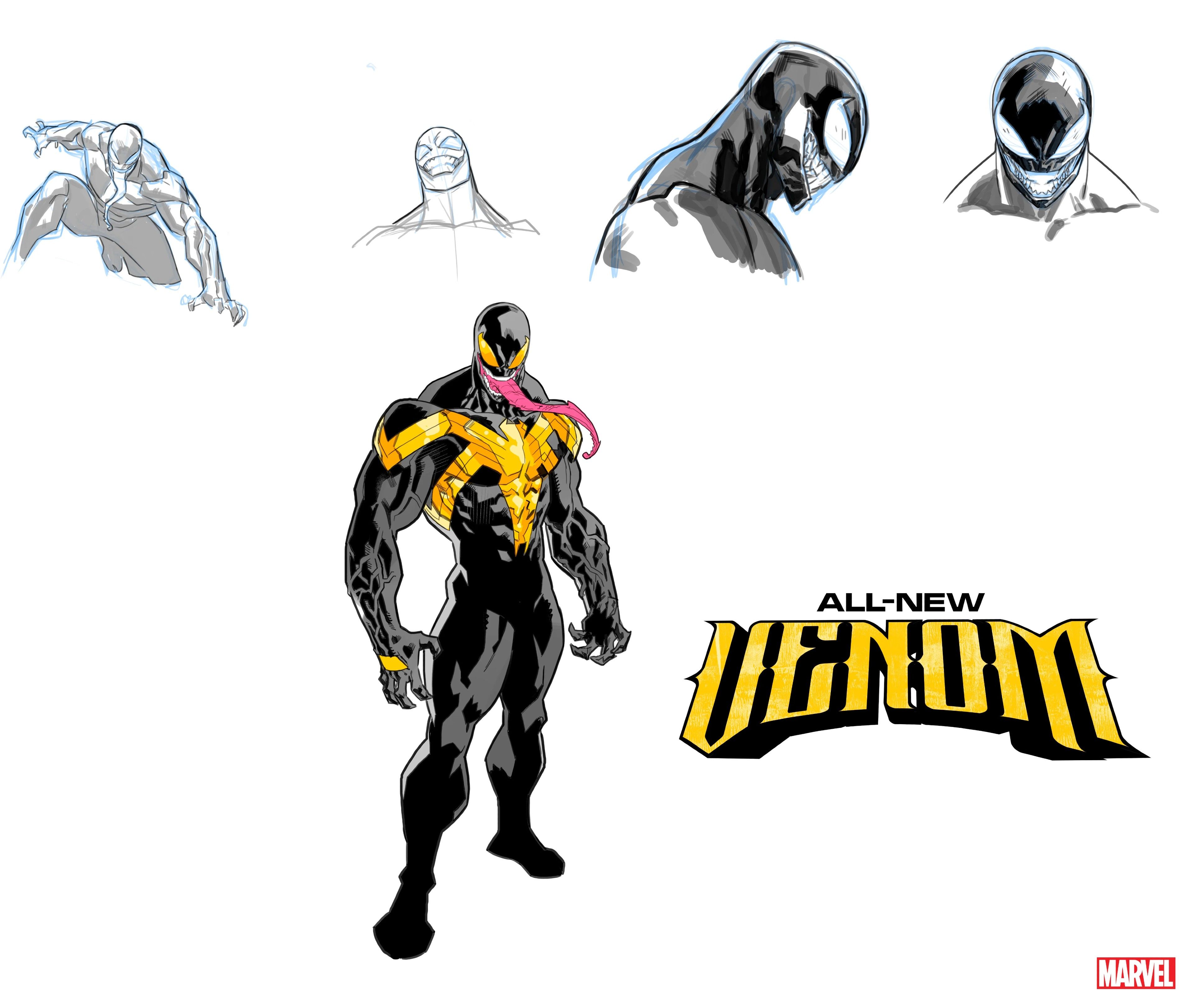 &ldquo;Golden Venom&rdquo; concept art for the upcoming &ldquo;All-New Venom&rdquo; solo series.