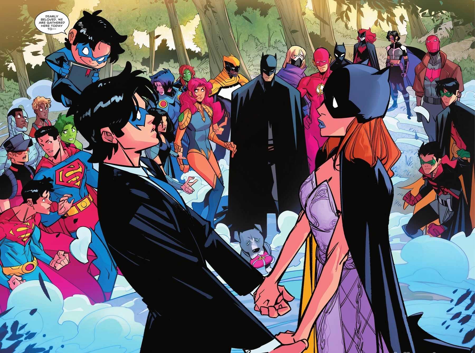 Nite-Mite gives Nightwing and Batgirl a wedding