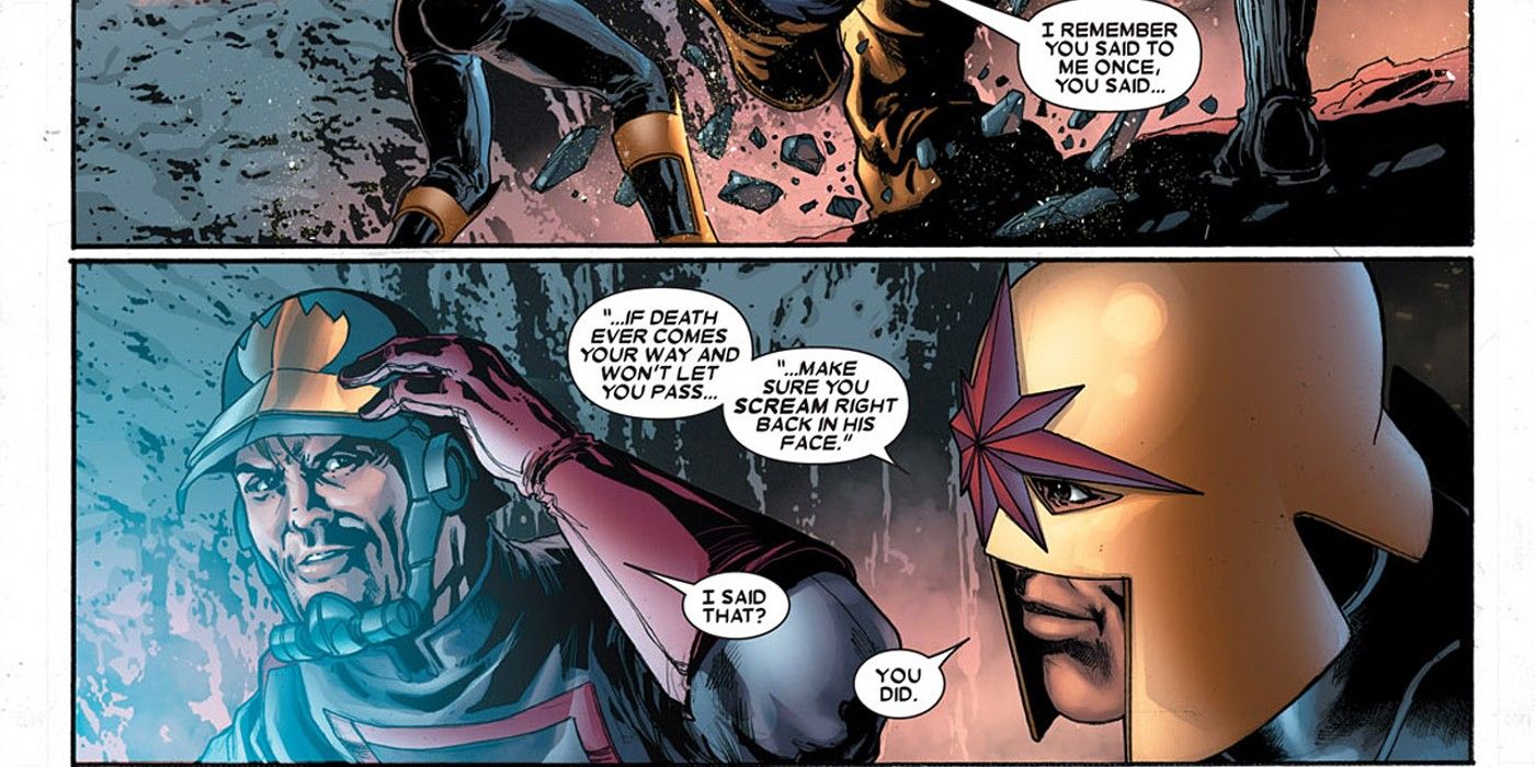 Nova lembra Star-Lord de suas palavras em The Thanos Imperative #6