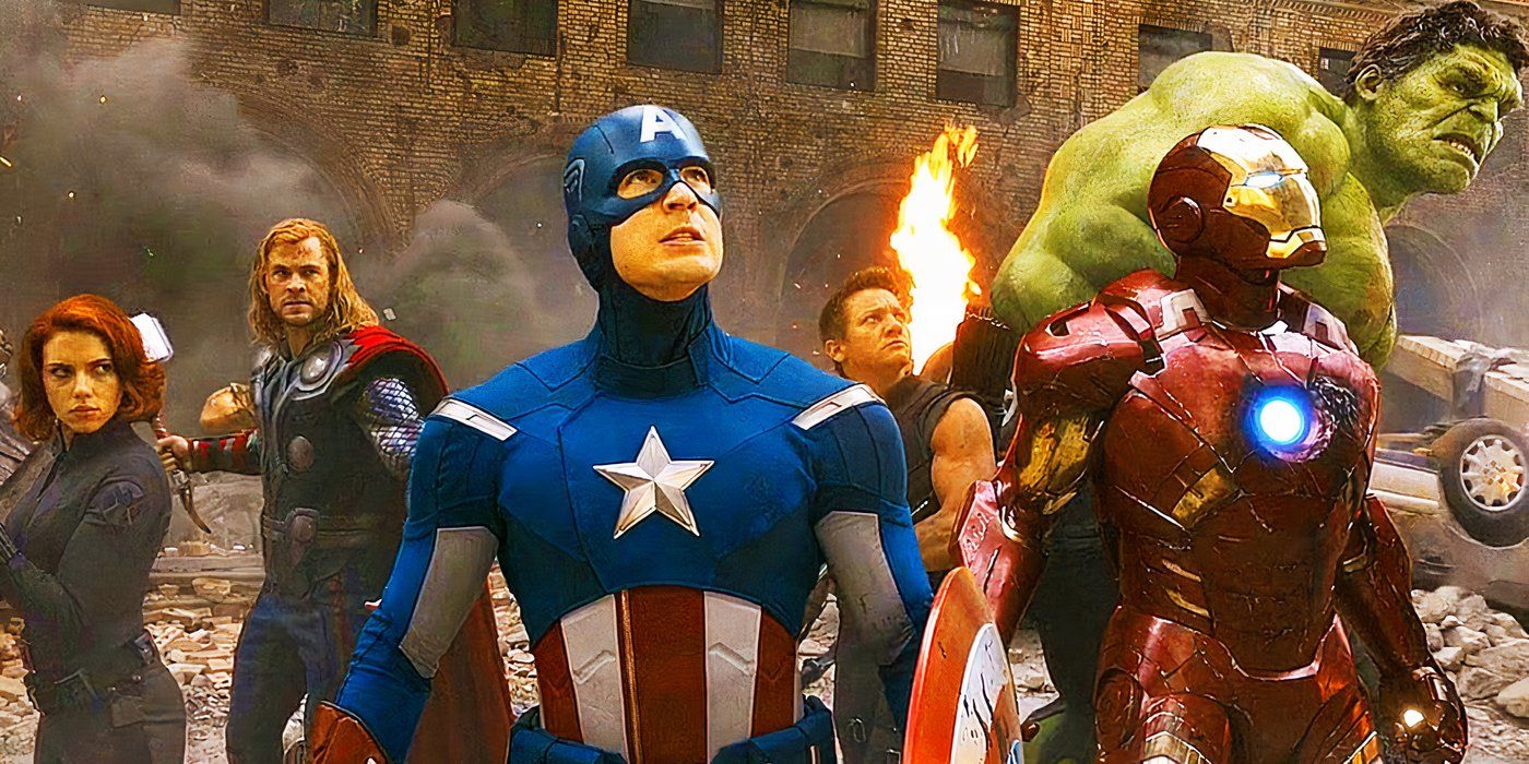 Original Avengers team in Phase 1's The Avengers