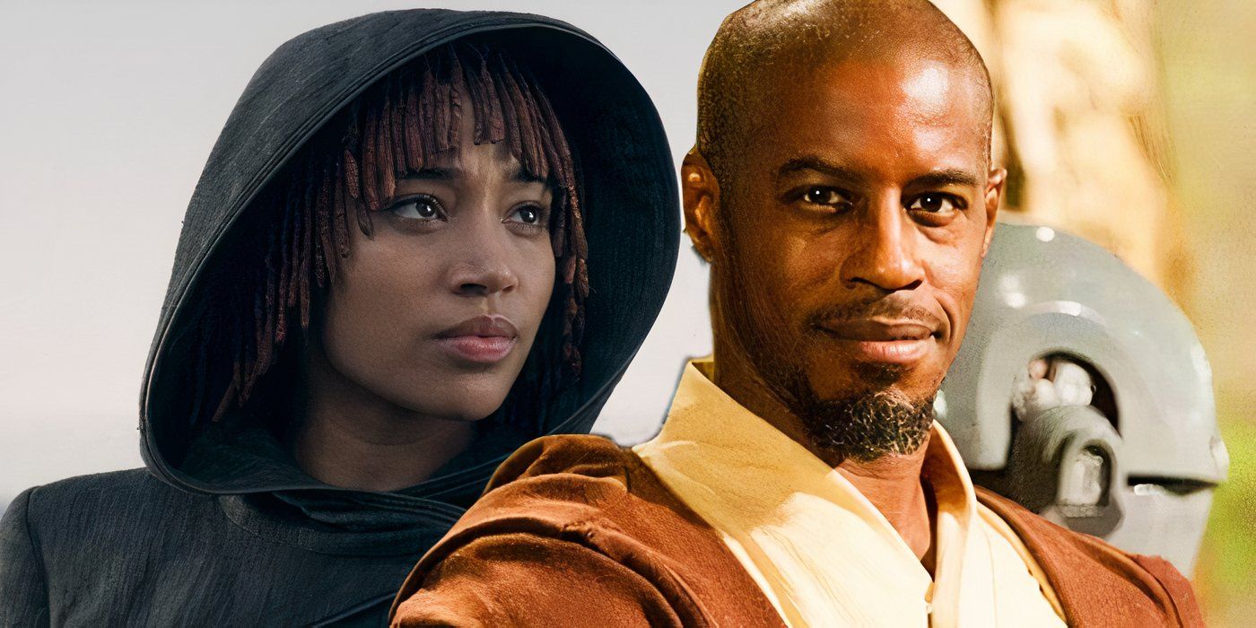 Osha Aniseya (Amandla Stenberg) in The Acolyte next to Kelleran Beq (Ahmed Best) in Star Wars