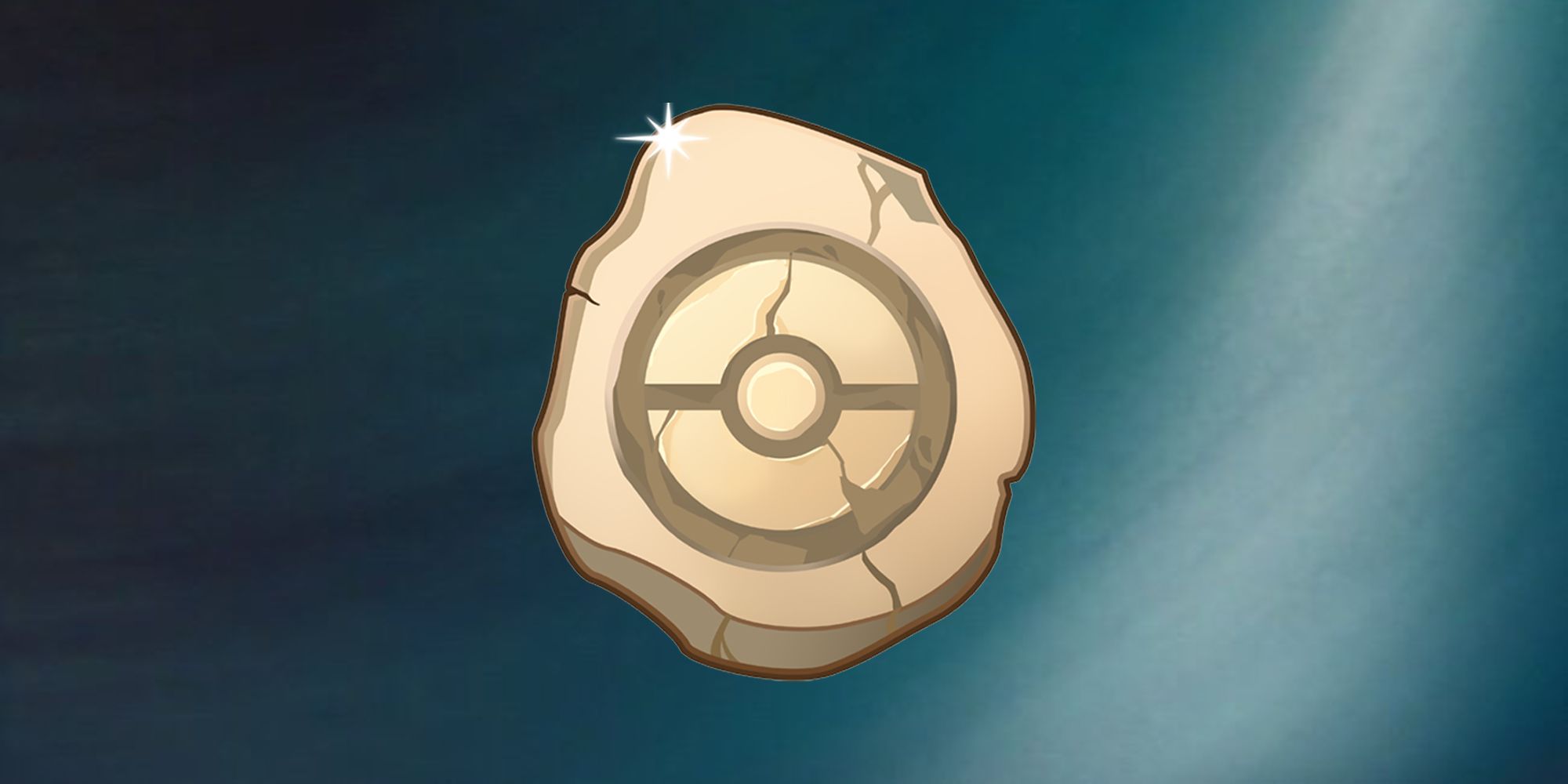 O logotipo da Fossil Cup em um fundo cinza no Pokémon GO