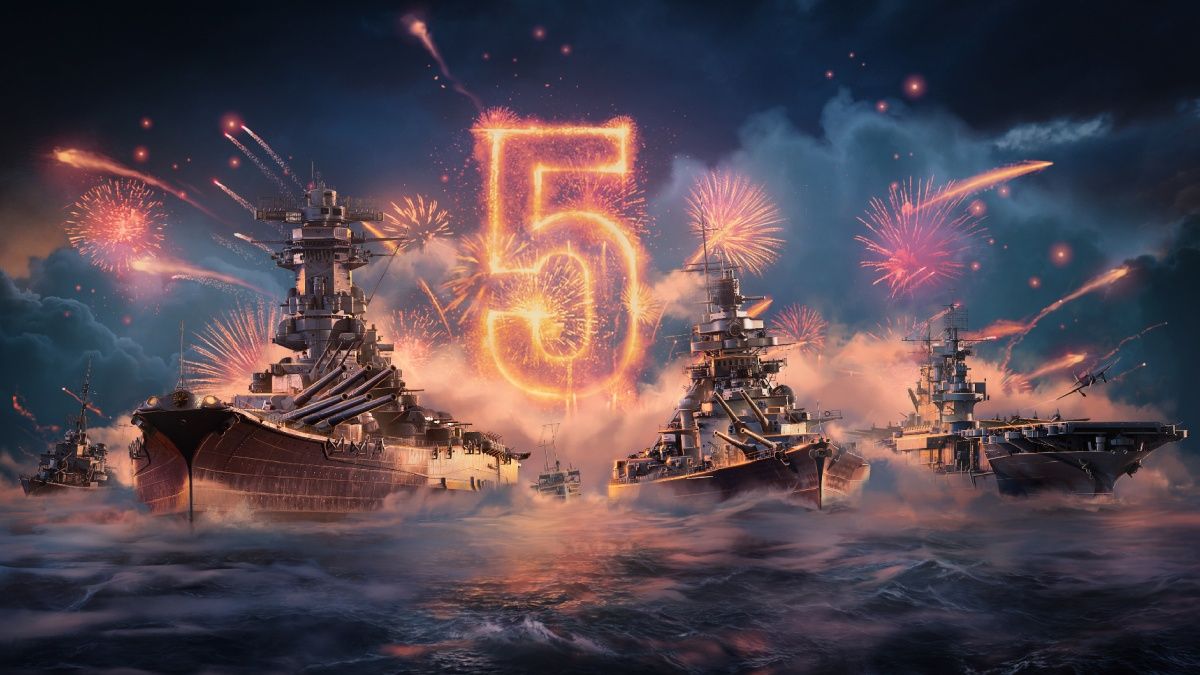 Atualização do quinto aniversário do World of Warships Legends