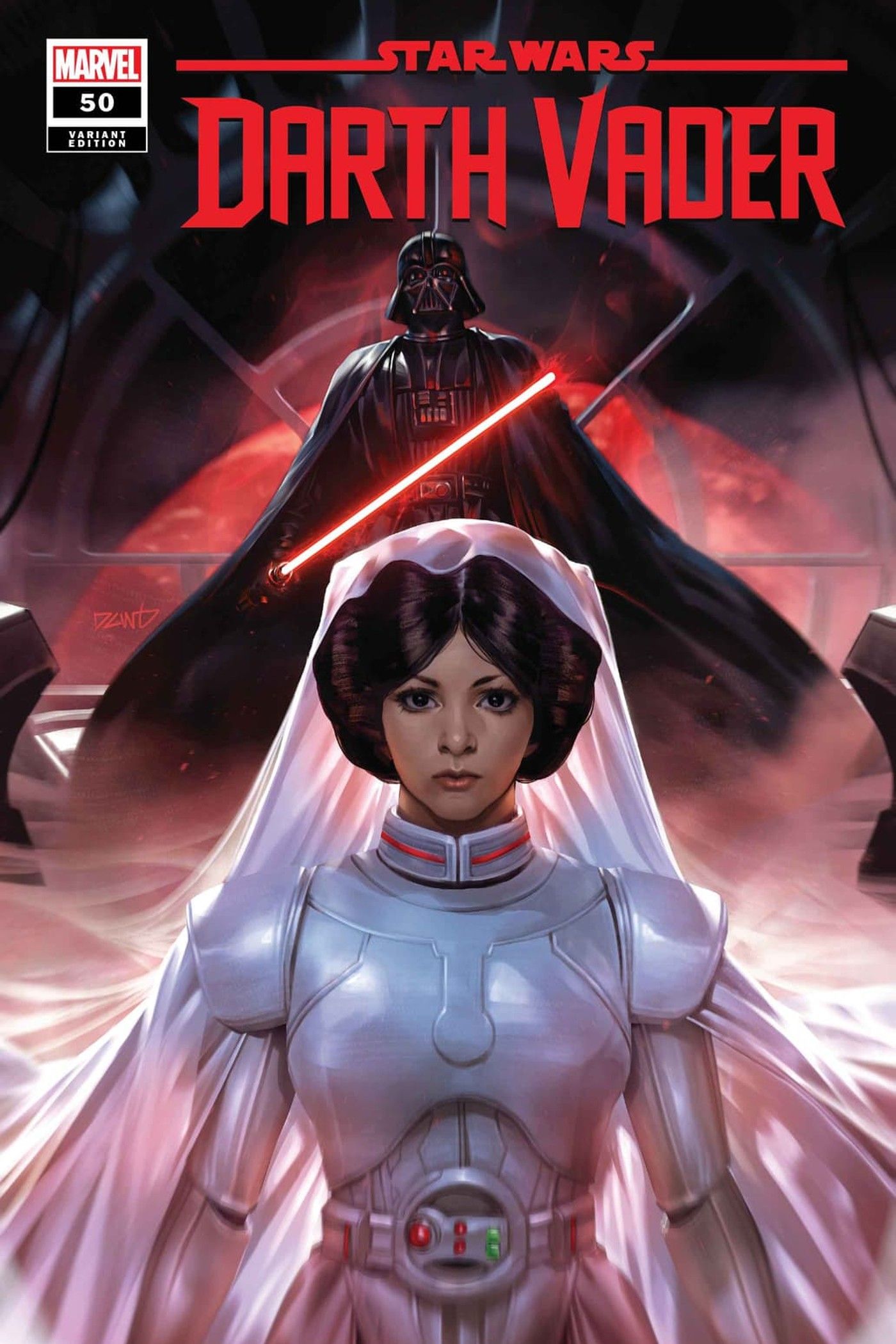 Princesa Leia está na frente e no centro do Lado Negro em Star Wars Darth Vader #50