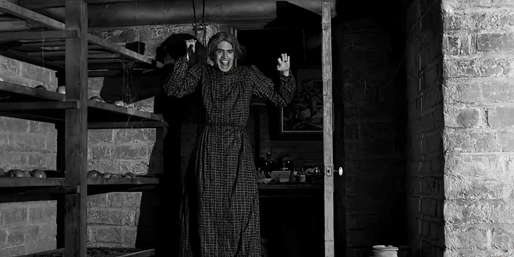 Norman Bates (Anthony Perkins) dresses as his mother Norma Bates in Psycho.