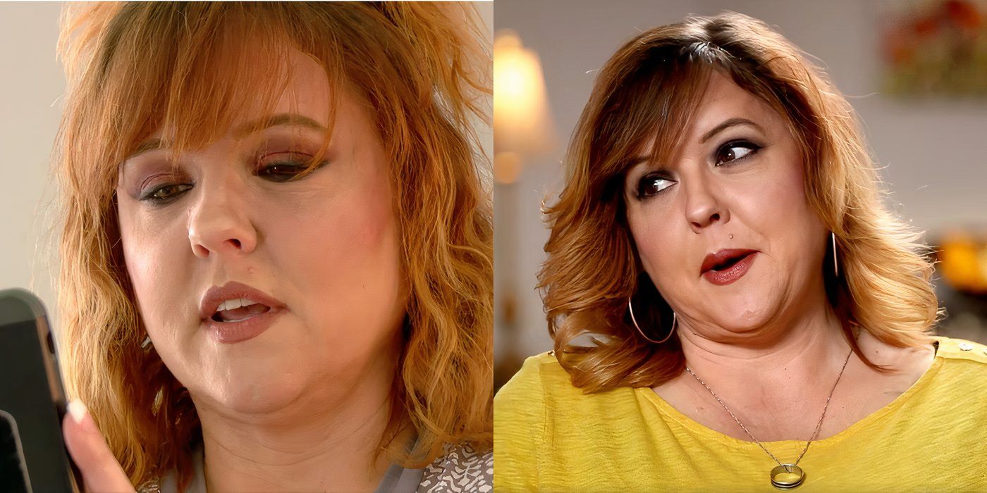 Rebecca in 90 Day Fiance in yellow shirt during confessional interview
