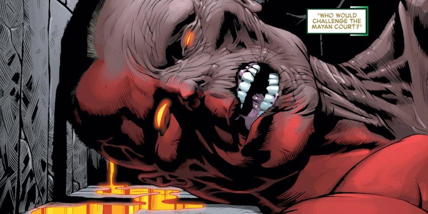 La piel de Red Hulk comienza a pudrirse bajo el gobierno de Maya