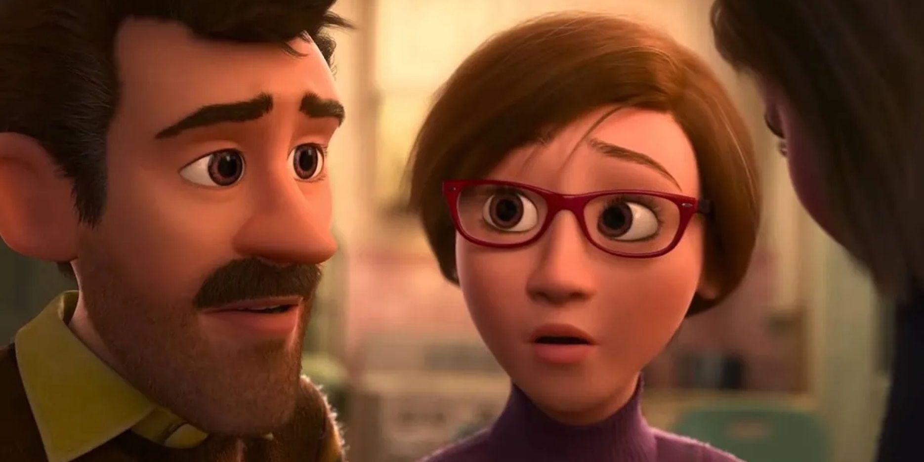 Los padres de Riley hablan con ella en Inside Out 2