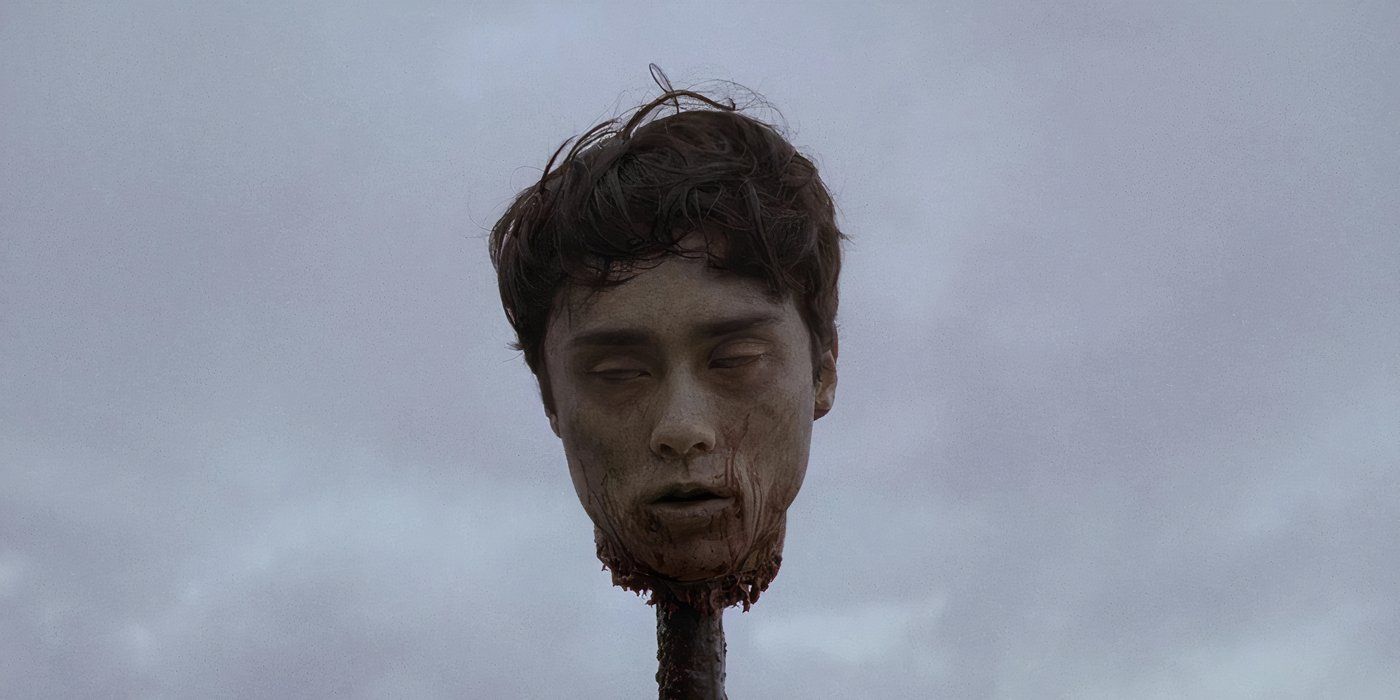 Rodney's head on a pike in the World's Fair episode of The Walking Dead