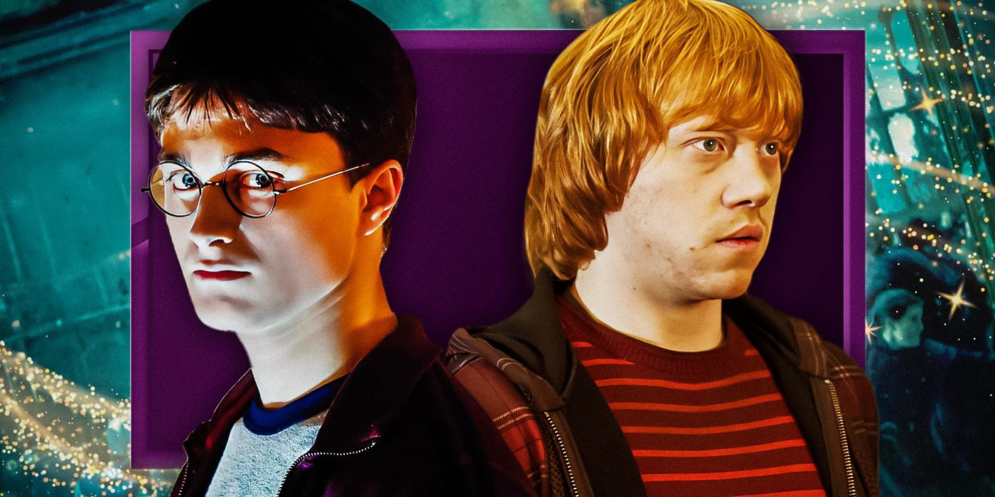 Custom image of Daniel Radcliffe as Harry Potter and Rupert Grint as Ron Weasley