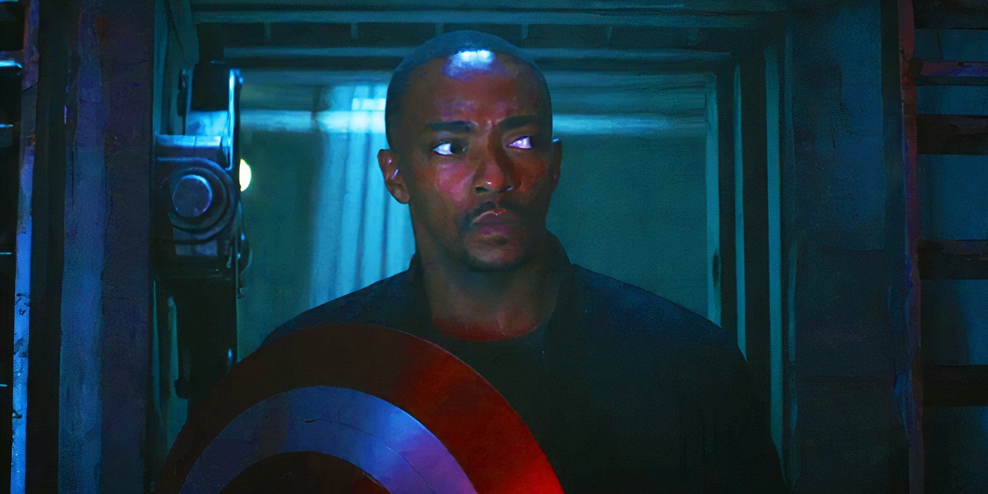 Sam Wilson en un cuarto oscuro en Captain America New World-2