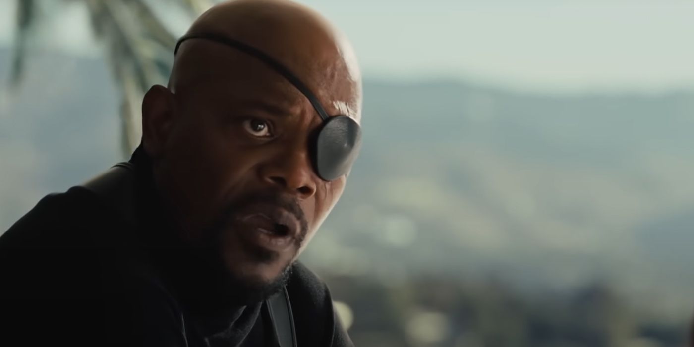 Samuel L Jackson conversando com Tony Stark em Homem de Ferro 2