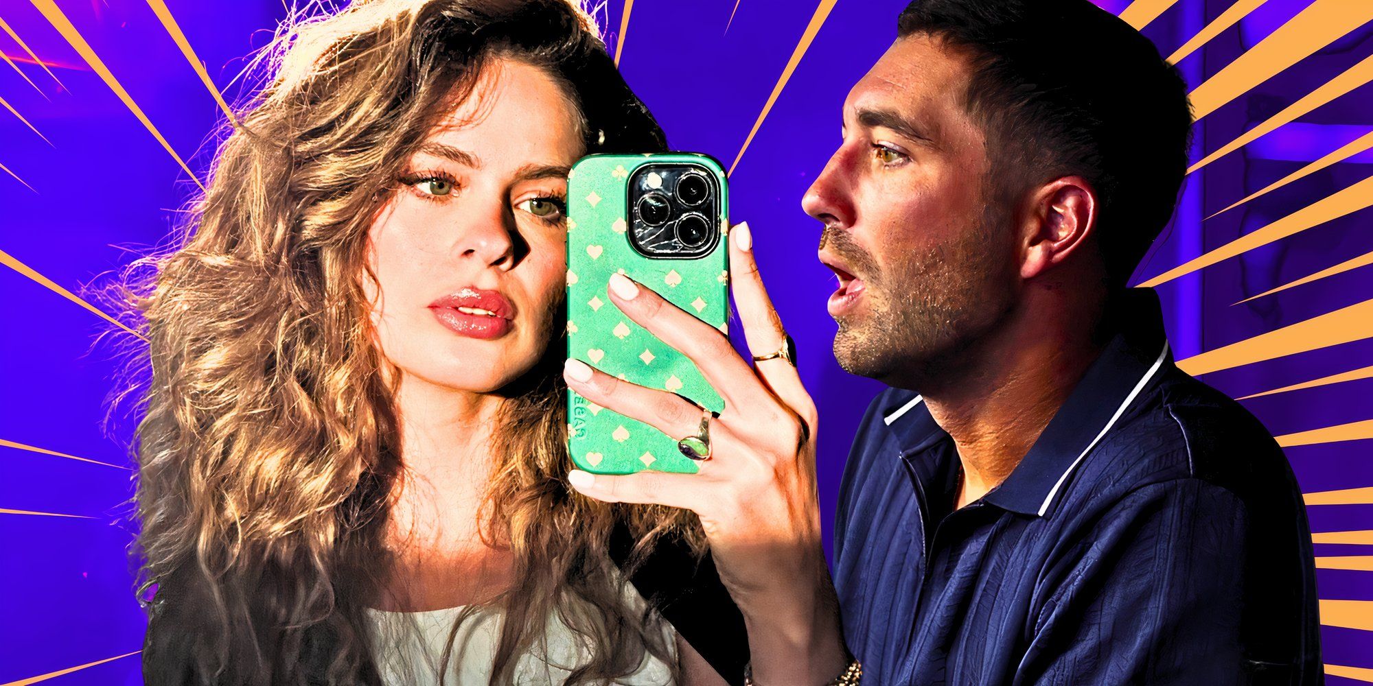 image of Kelsey Anderson taking a selfie with joey shocked behind her