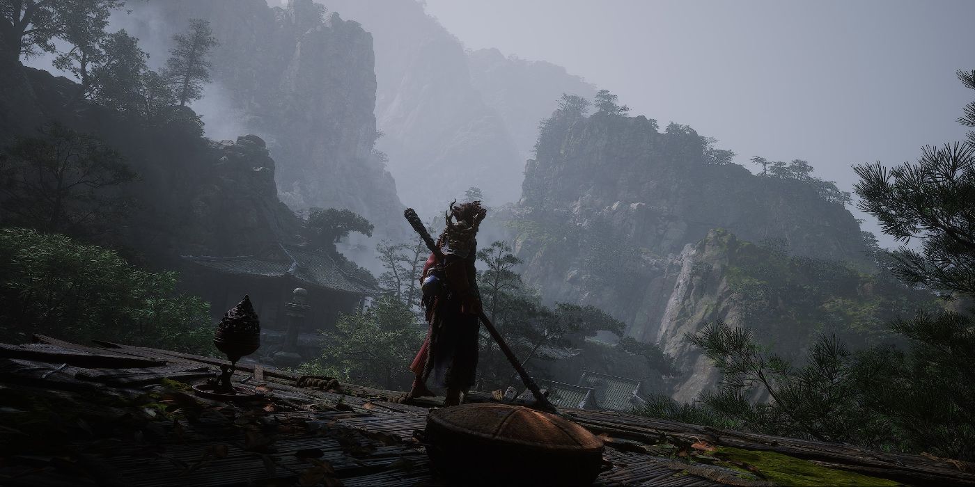 Black Legend: Wukong Black Wind Mountain's resting place near Abor, in the Forest of Wolves area