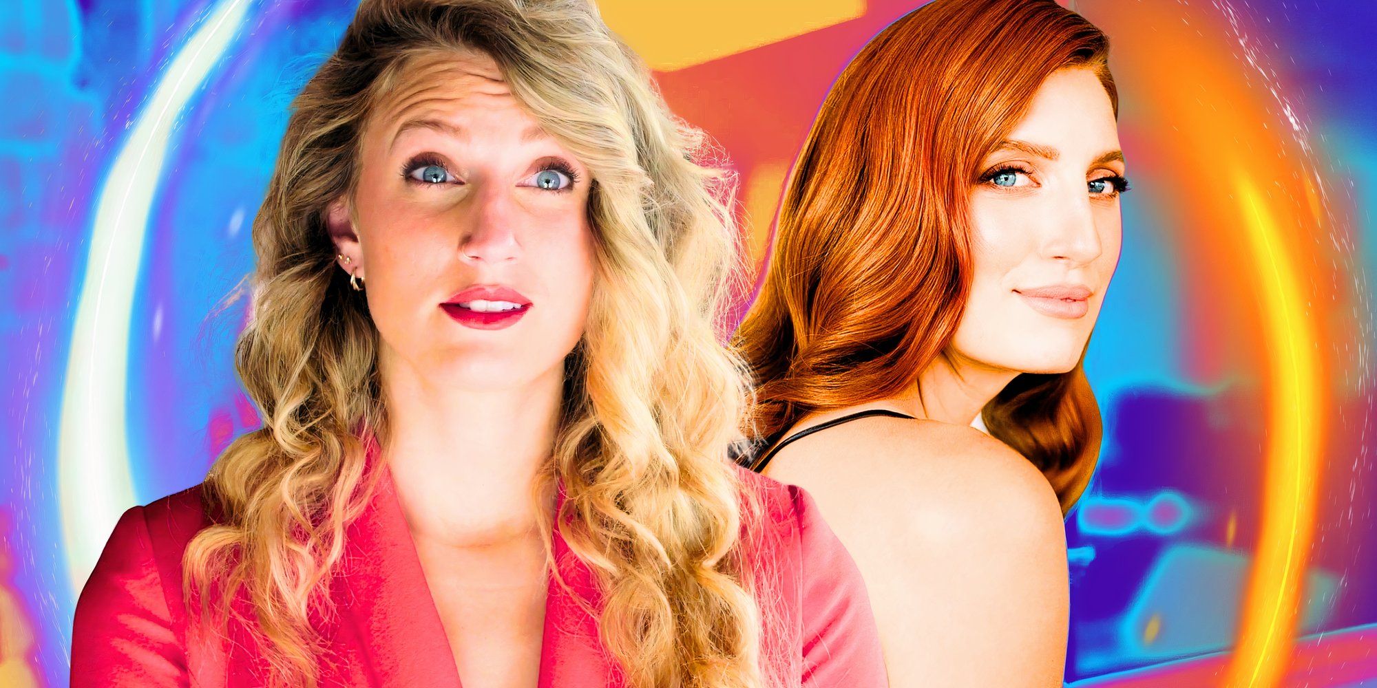 a montage of Olivia as a blonde and redhead